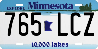 MN license plate 765LCZ
