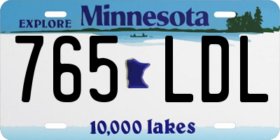 MN license plate 765LDL