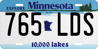 MN license plate 765LDS