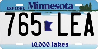 MN license plate 765LEA
