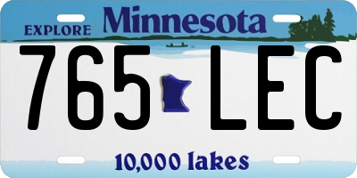 MN license plate 765LEC