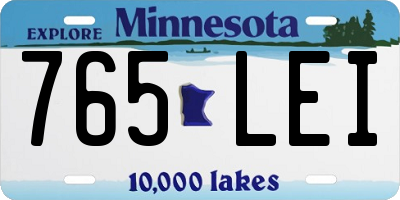 MN license plate 765LEI