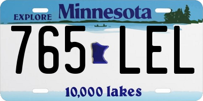 MN license plate 765LEL