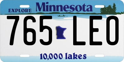 MN license plate 765LEO