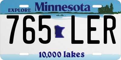 MN license plate 765LER
