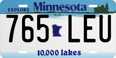 MN license plate 765LEU