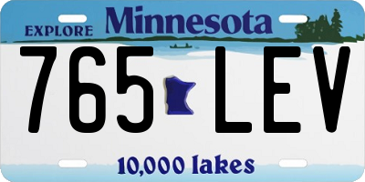 MN license plate 765LEV