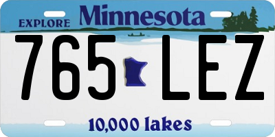 MN license plate 765LEZ