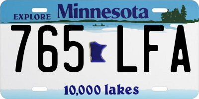MN license plate 765LFA