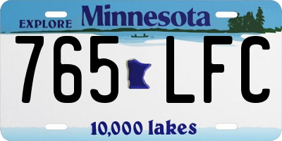 MN license plate 765LFC
