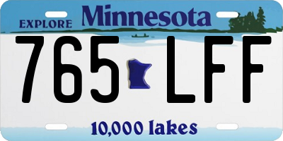 MN license plate 765LFF