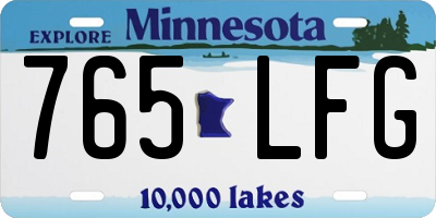 MN license plate 765LFG
