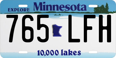 MN license plate 765LFH