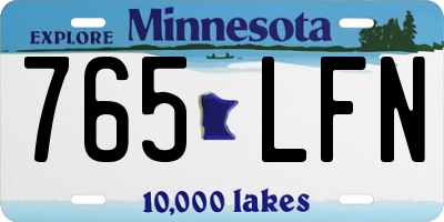 MN license plate 765LFN