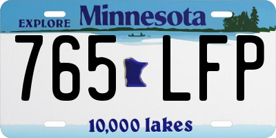 MN license plate 765LFP