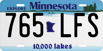 MN license plate 765LFS
