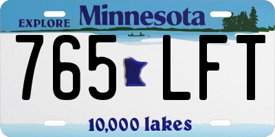 MN license plate 765LFT