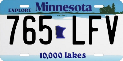 MN license plate 765LFV