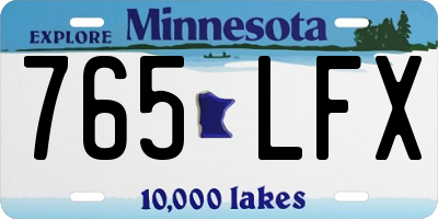 MN license plate 765LFX