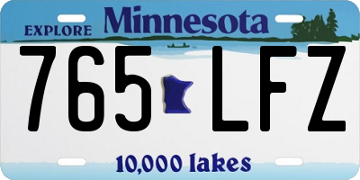 MN license plate 765LFZ