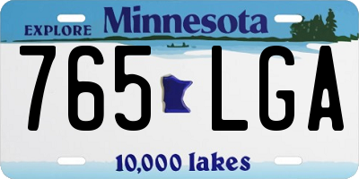 MN license plate 765LGA