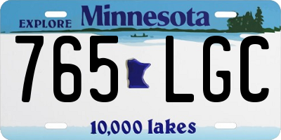MN license plate 765LGC