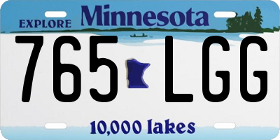 MN license plate 765LGG