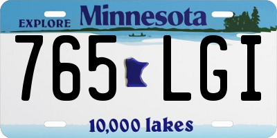 MN license plate 765LGI