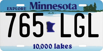 MN license plate 765LGL