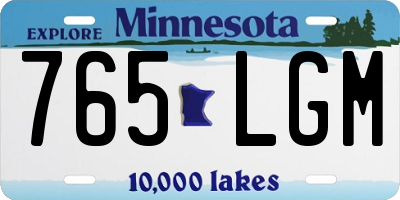 MN license plate 765LGM