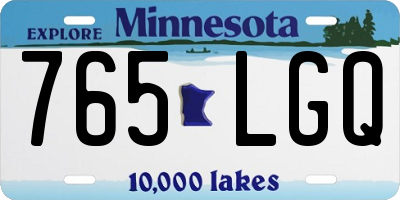 MN license plate 765LGQ