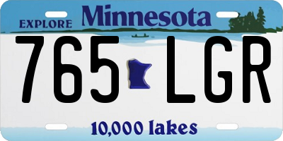 MN license plate 765LGR