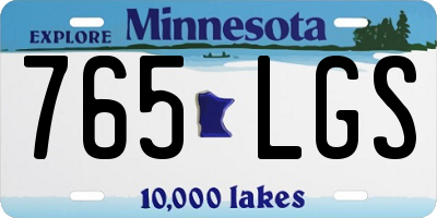MN license plate 765LGS