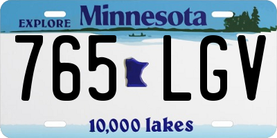 MN license plate 765LGV