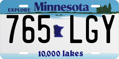 MN license plate 765LGY