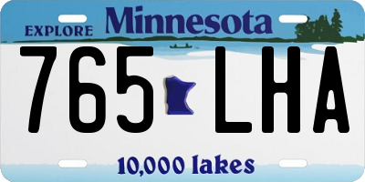 MN license plate 765LHA