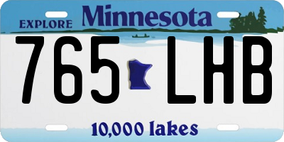 MN license plate 765LHB