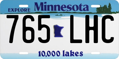 MN license plate 765LHC