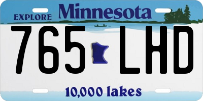 MN license plate 765LHD