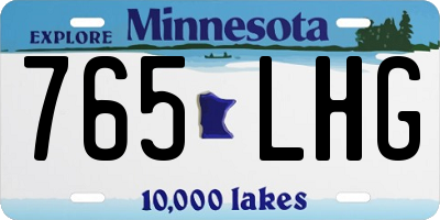 MN license plate 765LHG