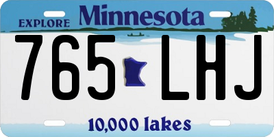 MN license plate 765LHJ