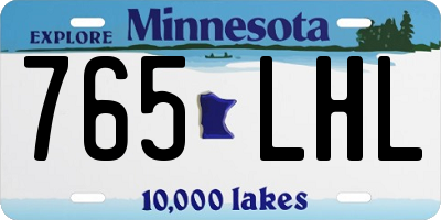 MN license plate 765LHL