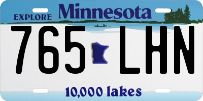 MN license plate 765LHN