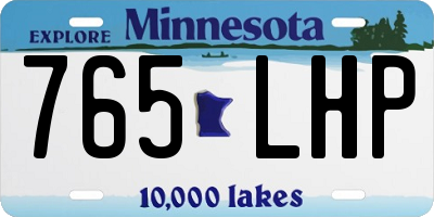 MN license plate 765LHP