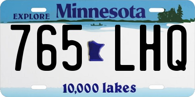 MN license plate 765LHQ