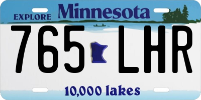 MN license plate 765LHR