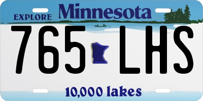 MN license plate 765LHS