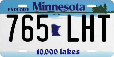 MN license plate 765LHT