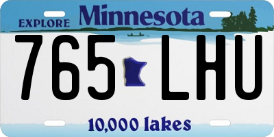MN license plate 765LHU