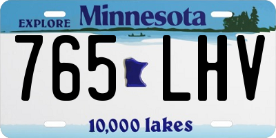 MN license plate 765LHV